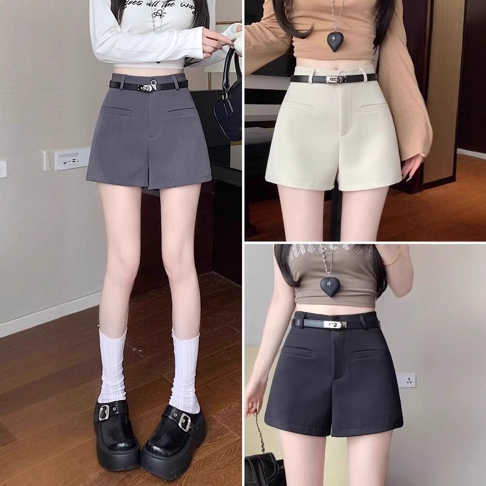 短裤女款夏季外穿西装休闲裤2025新款韩版高腰显瘦宽松a字阔腿裤