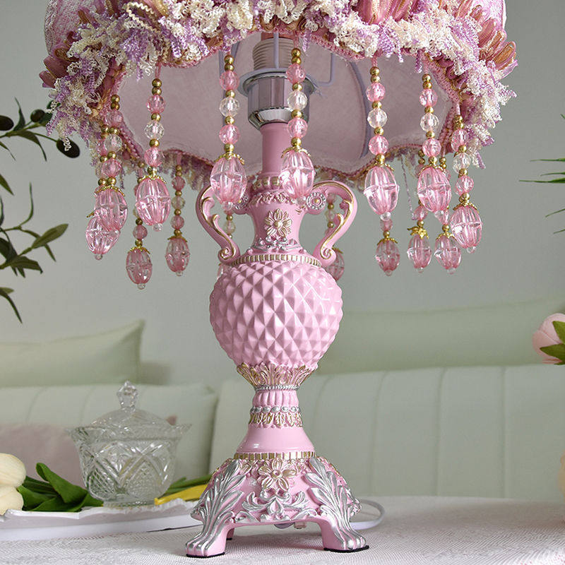 结婚礼物欧式台灯卧室ins少女心床头灯粉红紫色温馨浪漫公主轻奢