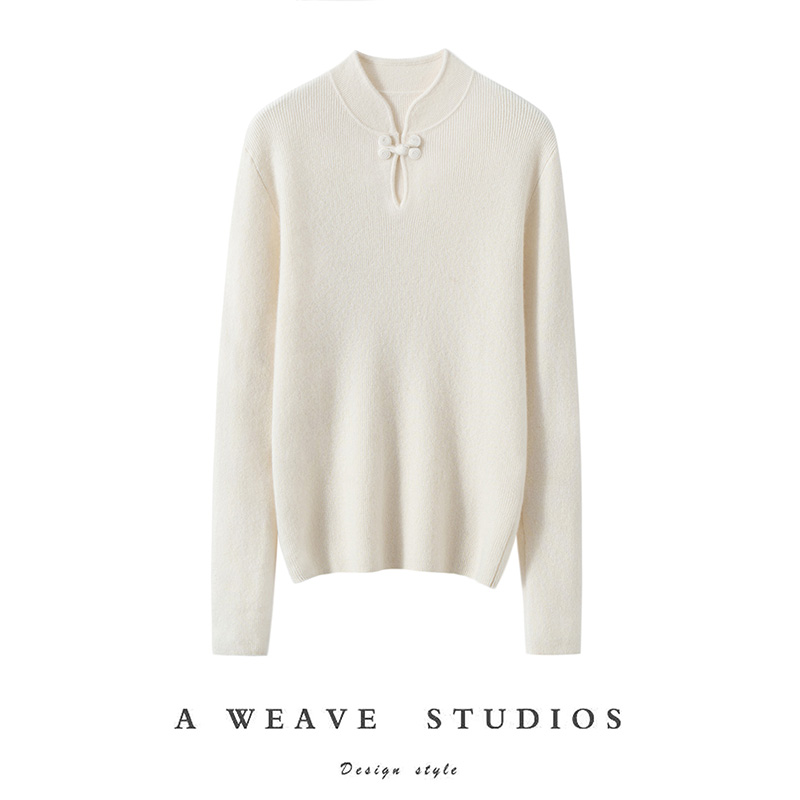 100%纯山羊绒针织打底衫女