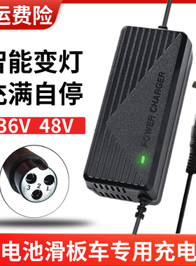 希洛普折叠电动代驾滑板车48V3A36V2A锂电池充电器通用航空头快充