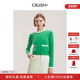 Collection冬季 新款 山羊绒拼色短款 CRUSH 气质羊绒衫 休闲上衣女