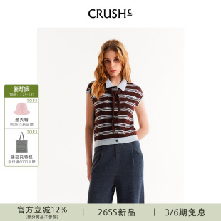 衬衫 绵羊毛条纹翻领无袖 女士上衣 Collection2026年早春新款 CRUSH