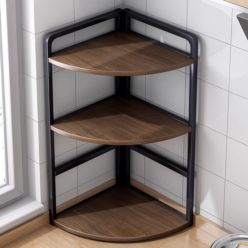 厨房转角调料品置物架圆角台面多层三角形调味料油盐酱醋收纳架子