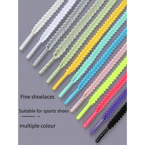New Casual Sneakers tennis Shoelaces Flat Shoe Laces Elastic