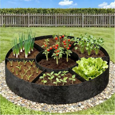 7 Grids Nonwoven Planting Grow Bag Pots Gardening Supplies O