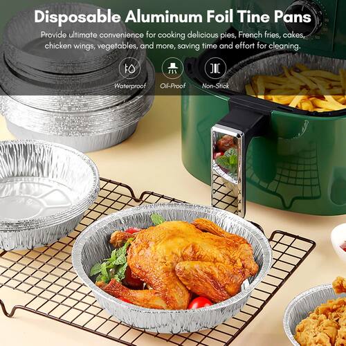 50PCS 9 Inch 7 inch 8 inch Disposable Aluminum Foil Plates R