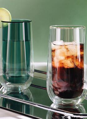 Glass Double Walled Heat Insulated Tea Cup coffee mug