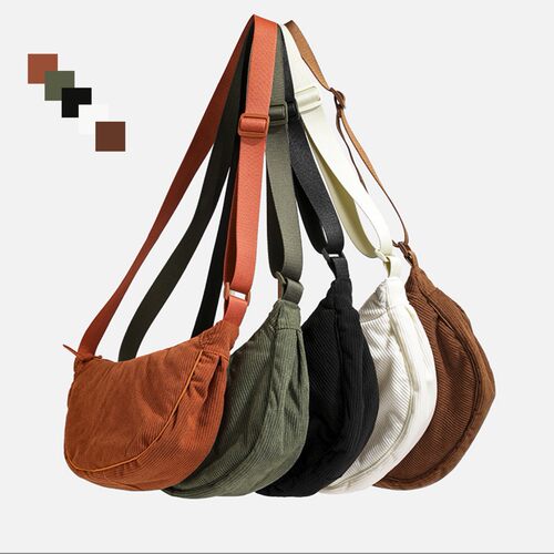 Dumpling Bag Waterproof Shoulder Messenger Bag Cotton Embroi