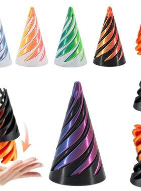 3D Printed Spiral Cone Toy Impossible Pyramid Passthrough Sc