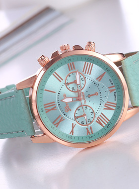 Watch Women Casual Ladies WatchesLeather Waterproof Simple Q