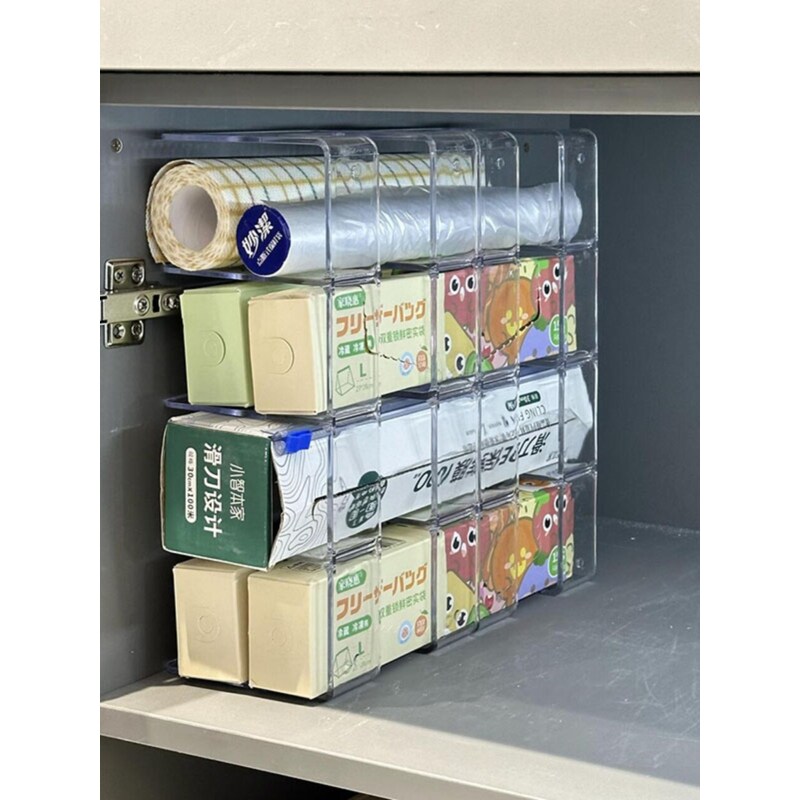 橱柜收纳神器厨房置物架省空间多功能杯子分隔架透明亚克力分隔层