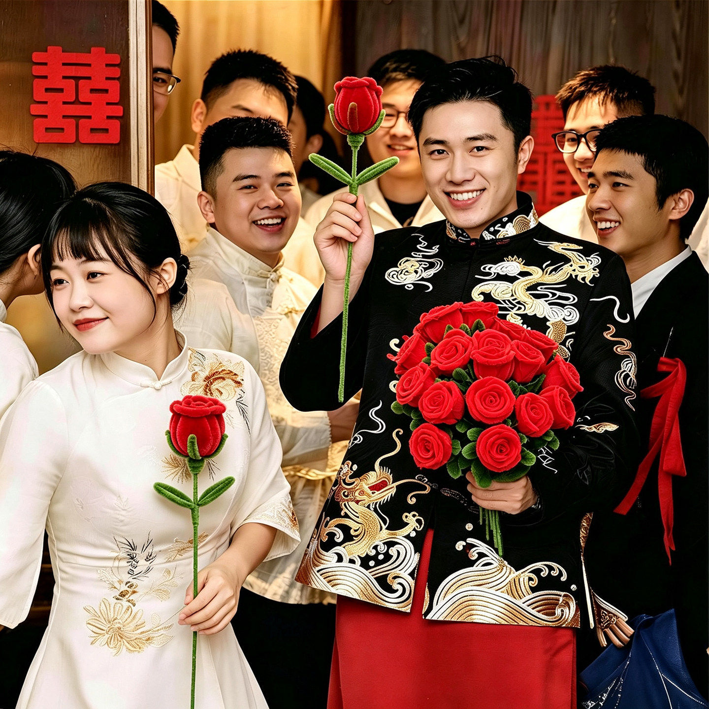 玫瑰花扭扭棒花束手工成品特密520情人节礼物母亲节惊喜情人节