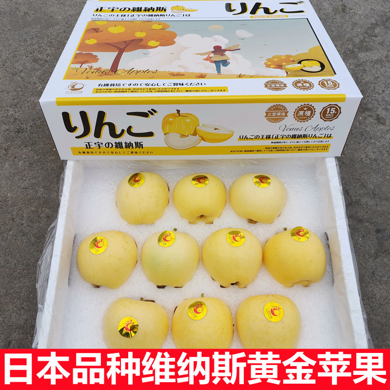 日本品种正宇维纳斯苹果原箱礼盒5斤当季新鲜孕妇水果雀斑丑苹果