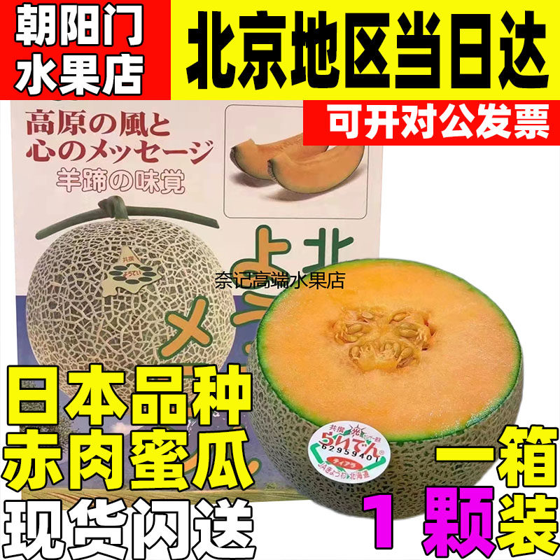 日本品种赤肉蜜瓜蜜瓜原箱6个新鲜当季哈密瓜水果静冈网纹瓜甜瓜