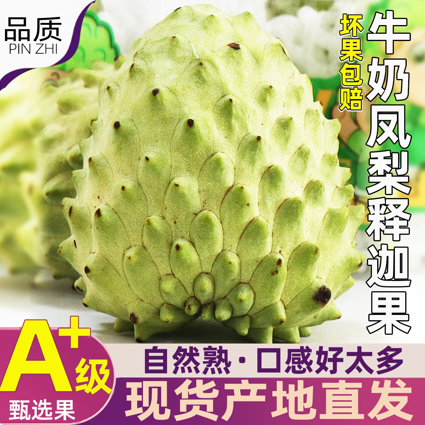 释迦果新鲜番荔枝5斤大目凤梨牛奶佛头果林檎摩尼果当季水果