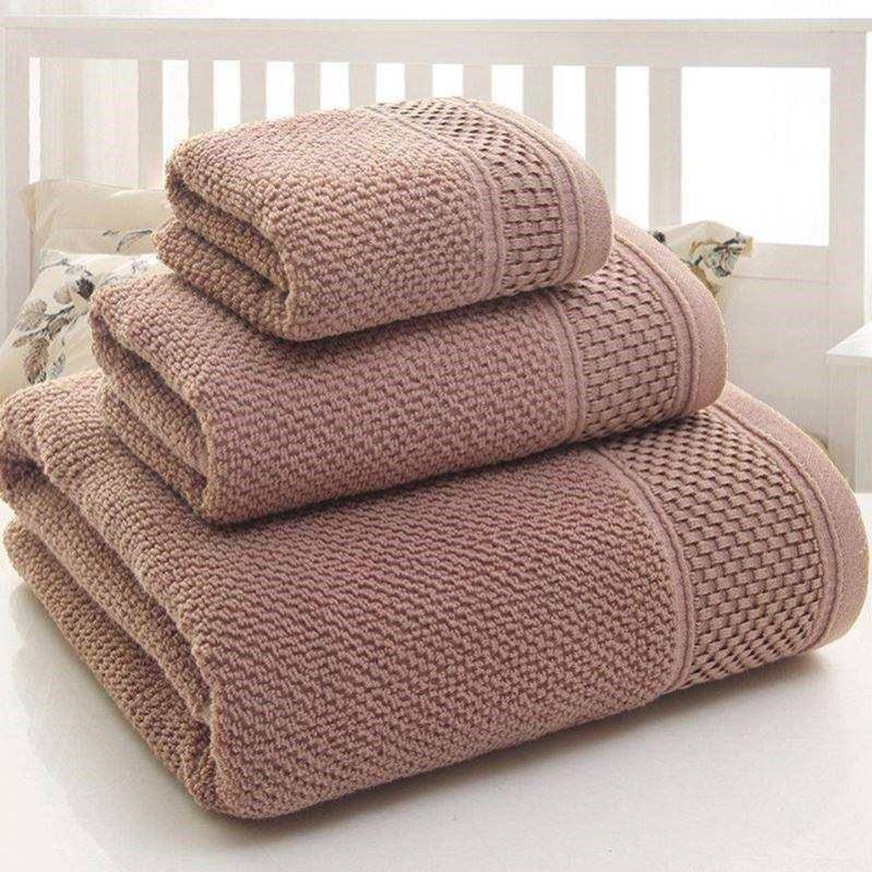 3pc face hand bath towel sport beach towels cotton towel set
