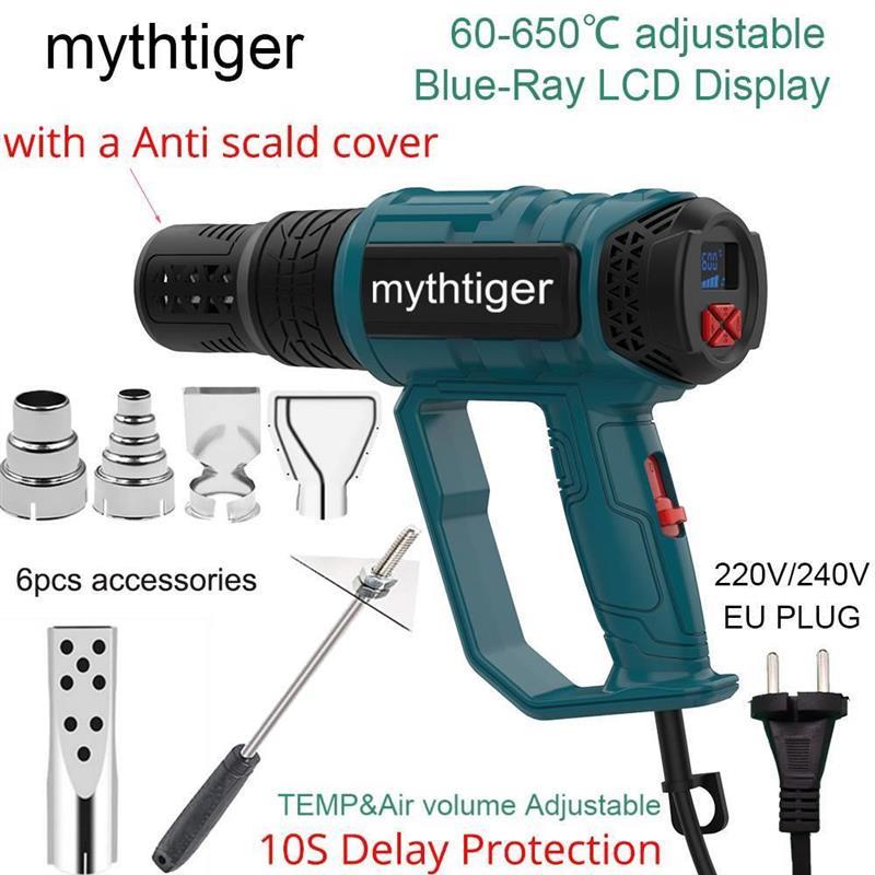 Industrial Heat Gun Hair dryer Construction 2000W Hot Air Gu