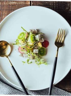 dinner plates ceramic steak plate dishes 西餐盘 western food