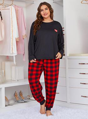 winter fat women plus size warmer thermal pajamas suit set s