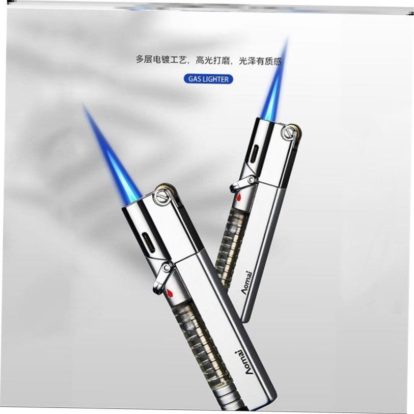 Visible gas tank long grinding wheel straight to lighter火机