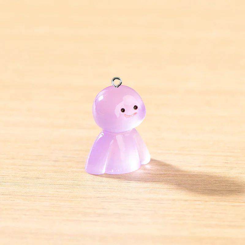 10pcs Cute Luminous doll Christmas Snowman Charms Resin Pend