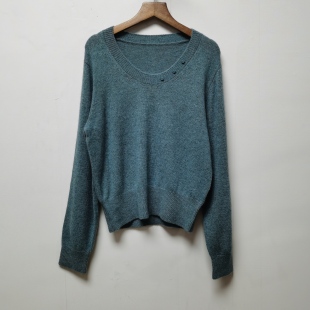 羊毛衫 撤柜女2025秋冬季 百搭显瘦圆领纯色针织衫 时尚 毛衣F472 新款