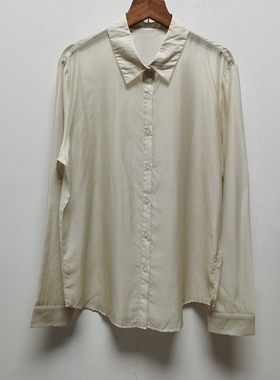 M2026春夏装新款韩版显瘦净版微透面料衬衫女士宽松上衣衬衣D358