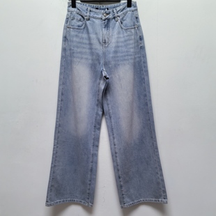 新款 阔腿裤 时尚 女士休闲长裤 C500 百搭显瘦牛仔裤 2026去标春装