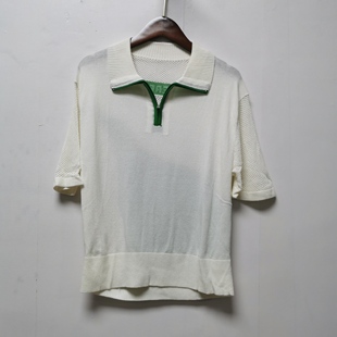 夏季 新款 时尚 针织衫 系列去标撤柜女装 百搭翻领短袖 上衣A003 艺