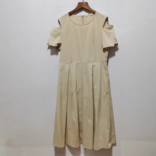 撤柜枚粉色露肩连衣裙夏2025新款法式甜美仙女初恋长裙L075