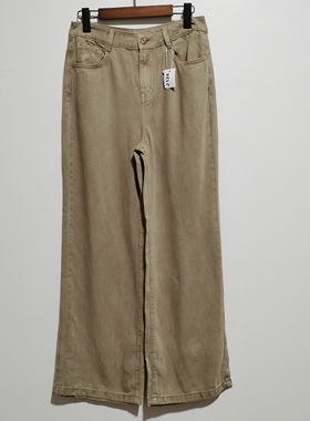 【歌】去标女装2025新款春夏季时尚百搭显瘦直筒裤牛仔裤长裤J124