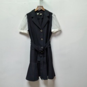 艺 中长款 去标撤柜女装 夏季 新款 修身 气质百搭收腰连衣裙L182