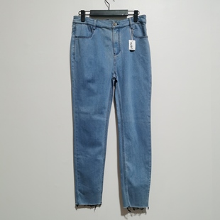 女长裤 曼拖地系列去标撤柜女装 百搭显瘦小脚牛仔裤 春秋季 076 时尚