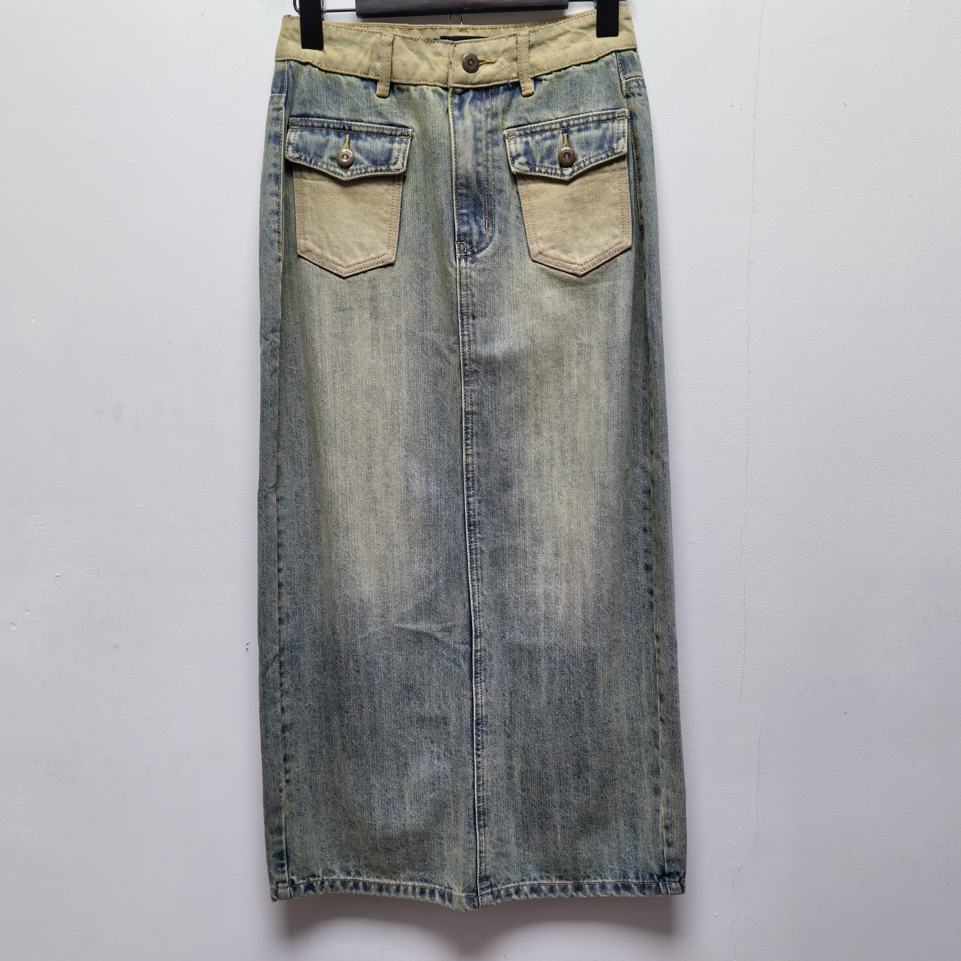 2025春季新款去标时尚百搭高腰显瘦牛仔半身裙女中长款裙子P093