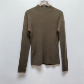 2025秋冬新款 M723 打底衫 半高领深绿修身 弹力显瘦细腻丝滑细闪长袖