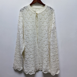 百搭洋气镂空针织开衫 撤柜女装 时尚 新款 上衣B365 去标2025春秋季
