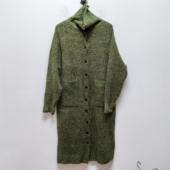 T去标撤柜设计感春秋款 针织毛衣上衣N368 高领中长款 女装 休闲时尚