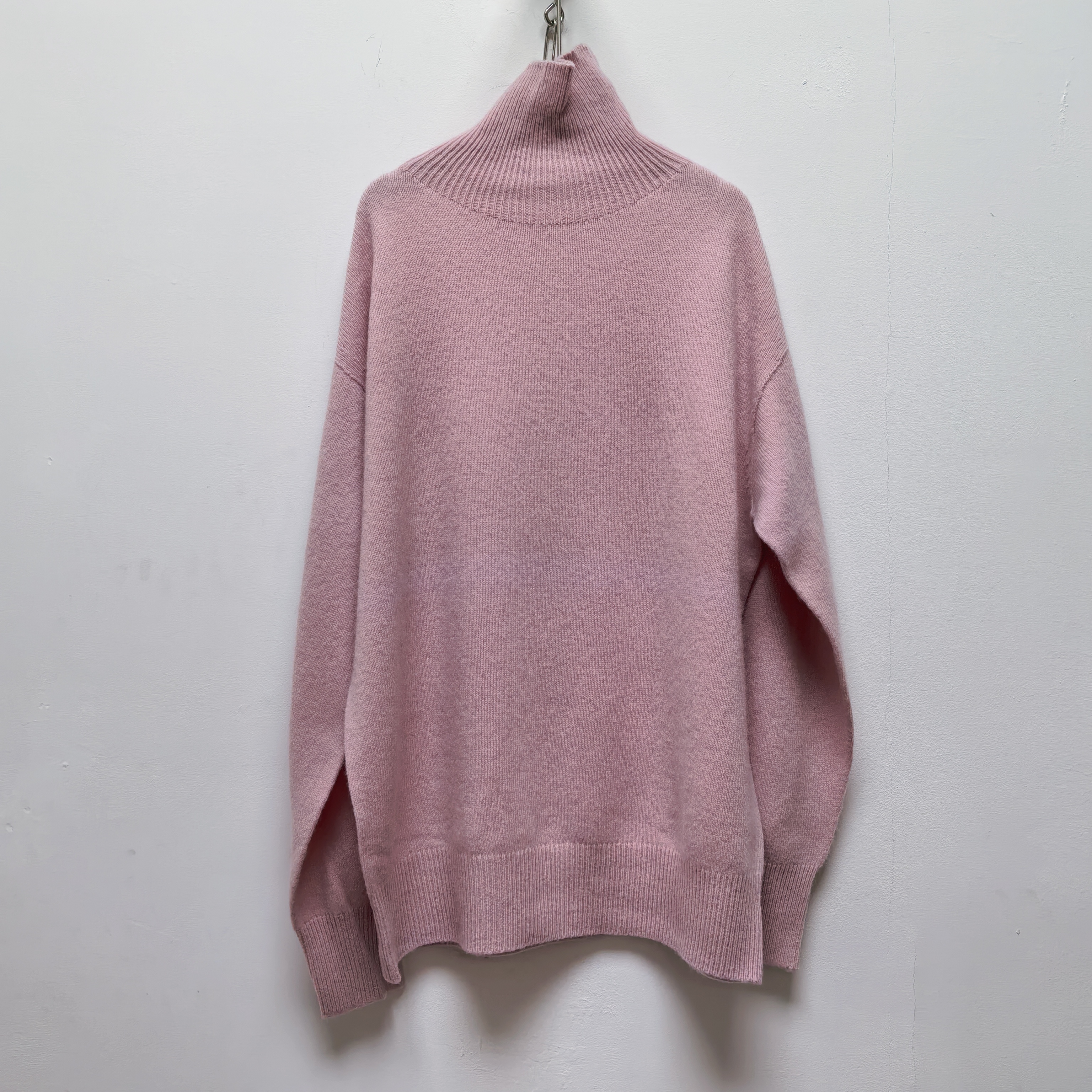 2025春秋新款高领套头针织衫长袖休闲百搭软糯打底粉色毛衣女M437