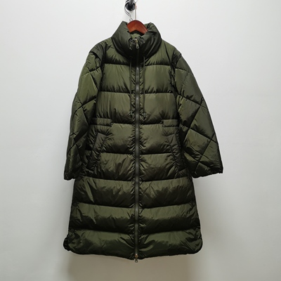 麦换标a字版收腰袖子可拆卸军绿色长款多种穿法冬厚实鹅绒服B349