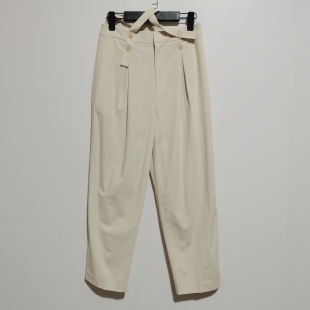 B系列去标2025女士春夏薄款 4004 高腰收腰百搭通勤可拆卸背带裤