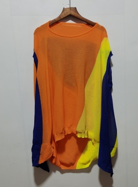 商场同款B去标2023夏季洋气宽松圆领无袖针织衫上衣女BDN2SD650