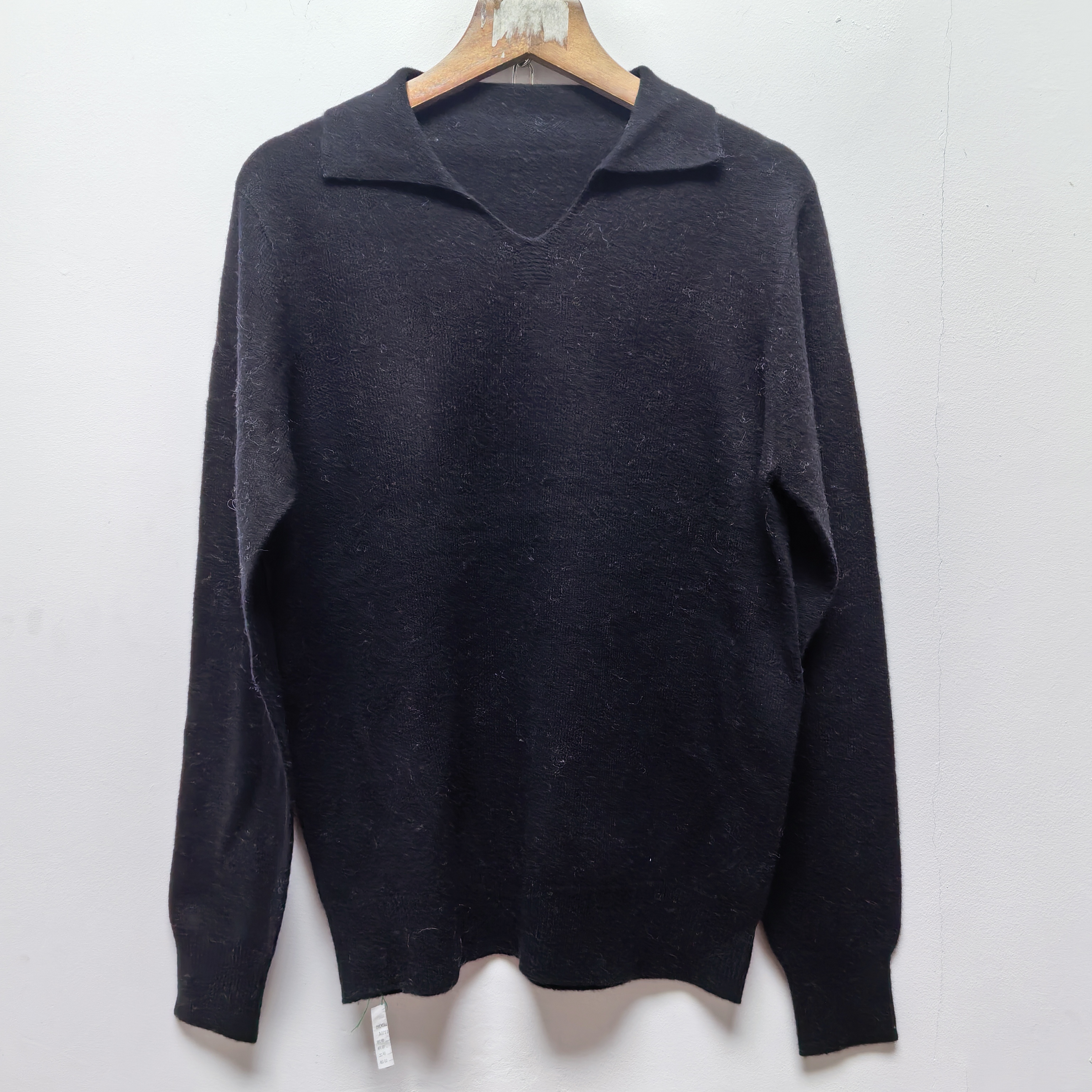 2025秋冬新款深灰色显白显瘦毛衣女宽松翻领套头打底衫上衣L657