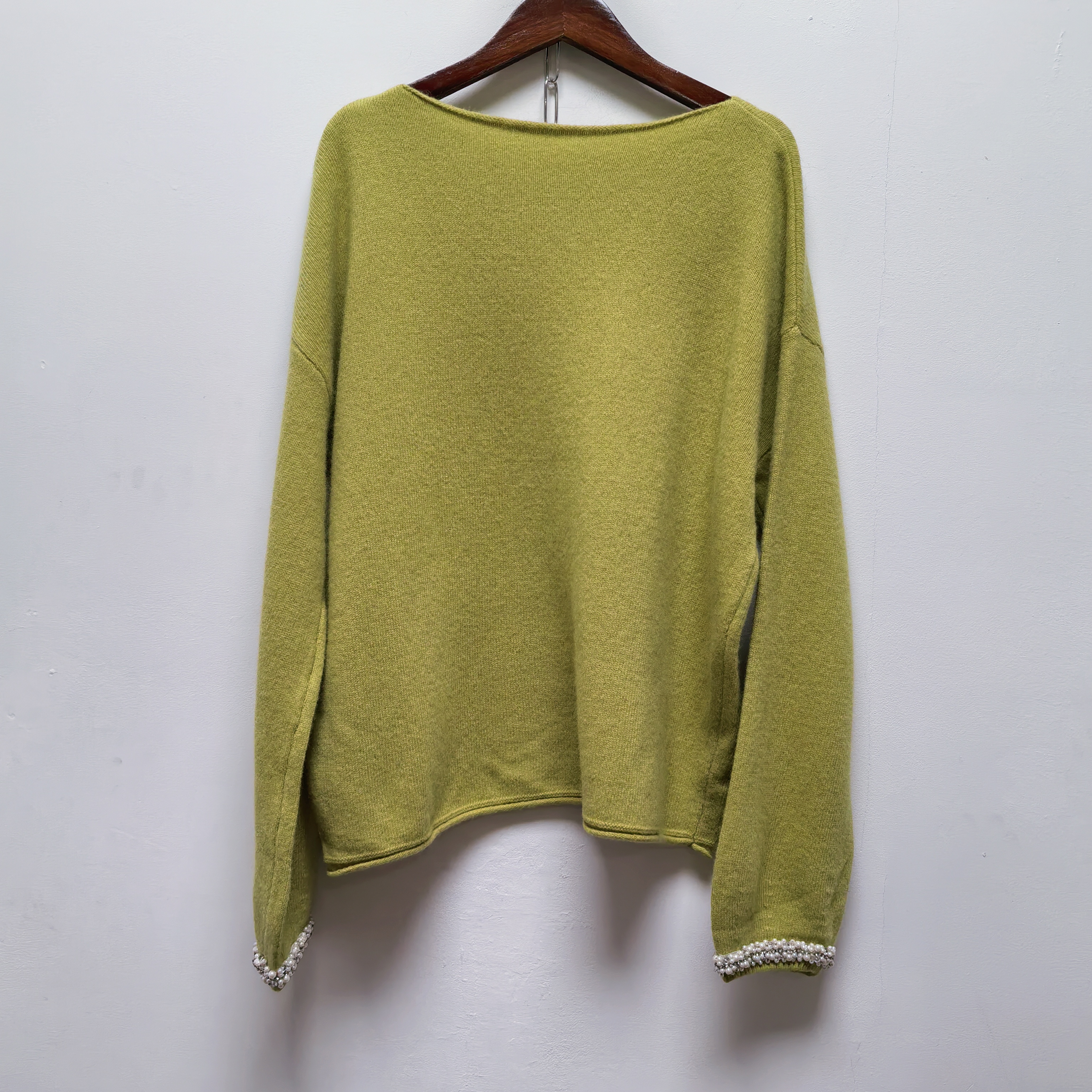 2025春秋新款圆领套头针织衫长袖休闲百搭软糯绿色打底毛衣M384