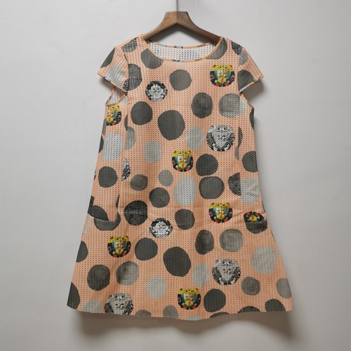 【画】系列撤柜女装2025夏季时尚百搭显瘦圆领短袖女连衣裙K077