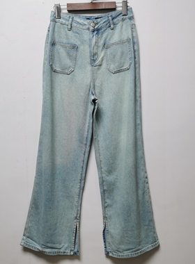 撤柜女装去标系列2025春季时尚百搭显瘦薄款软牛仔女直筒裤L588