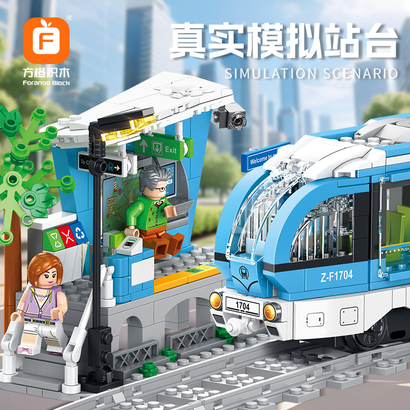 城市火车地铁轨道电动高铁列车