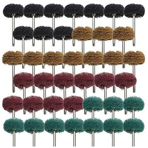 带柄磨轮抛光 抛光轮 尼龙纤维打磨磨头 带柄百洁布磨头 胶丝轮