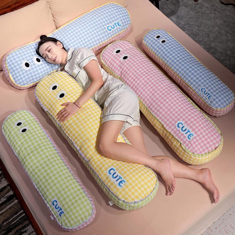 格子抱枕长条抱睡枕床上靠垫女生夹腿枕长枕头沙发飘窗靠枕软包垫