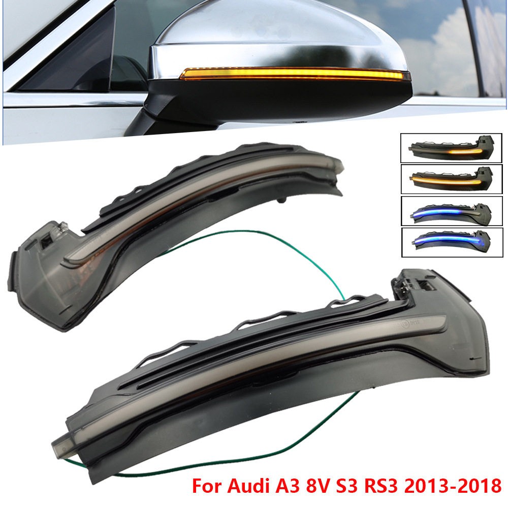 适用于奥迪A3 8V S3 RS3 2013-2018款动态转向信号灯后视镜流水灯