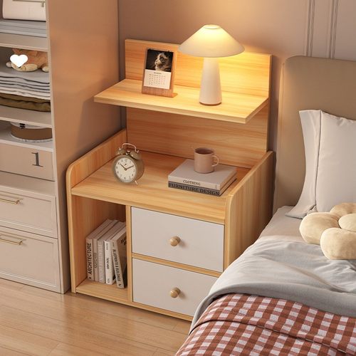 床头柜置物架小型简约现代卧室简易收纳柜出租房用储物柜替代